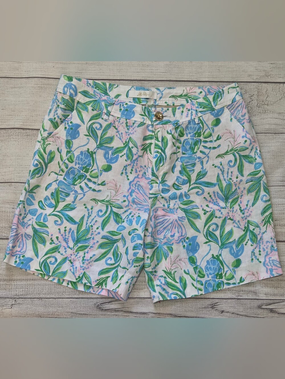 Lilly Pulitzer Pastel Floral Cotton Bermuda Shorts